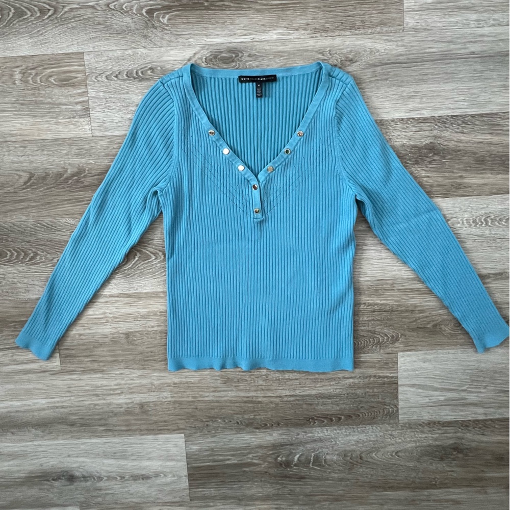 White House Black Market Ribbed Top Sweater